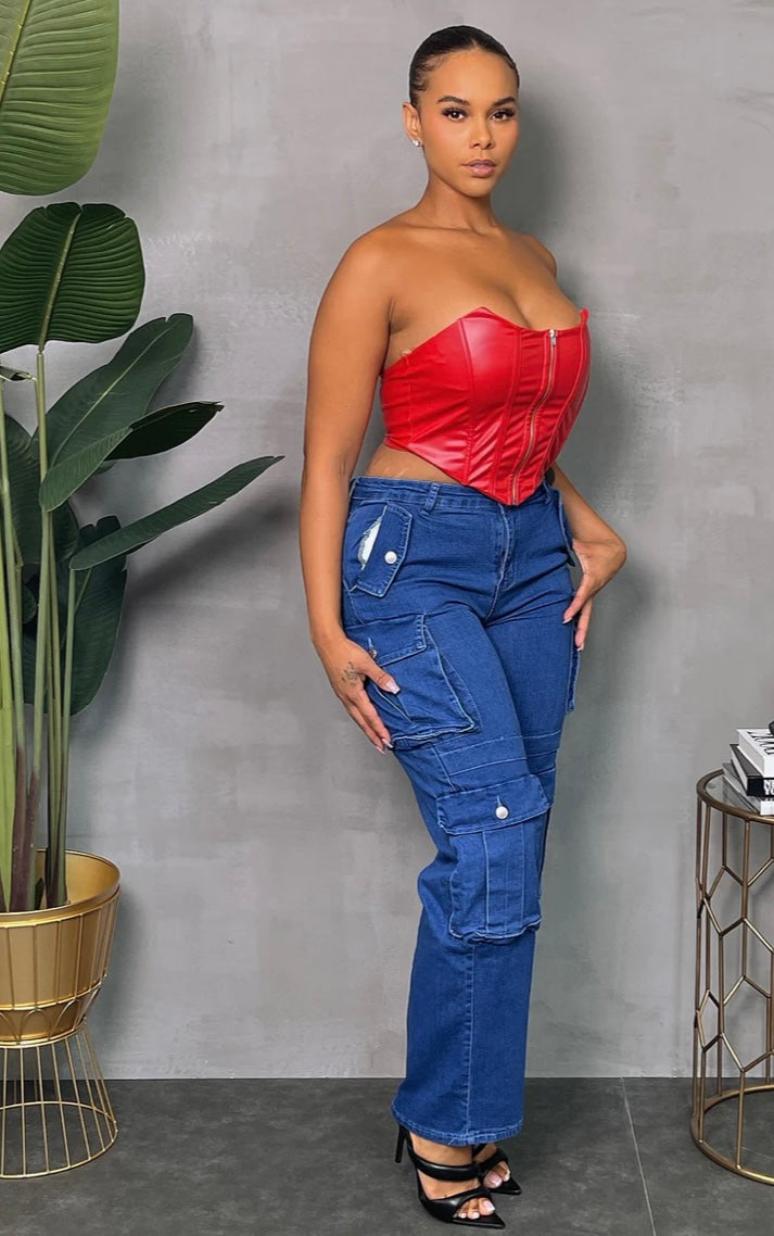CARGO PLUS DENIM BOTTOMS