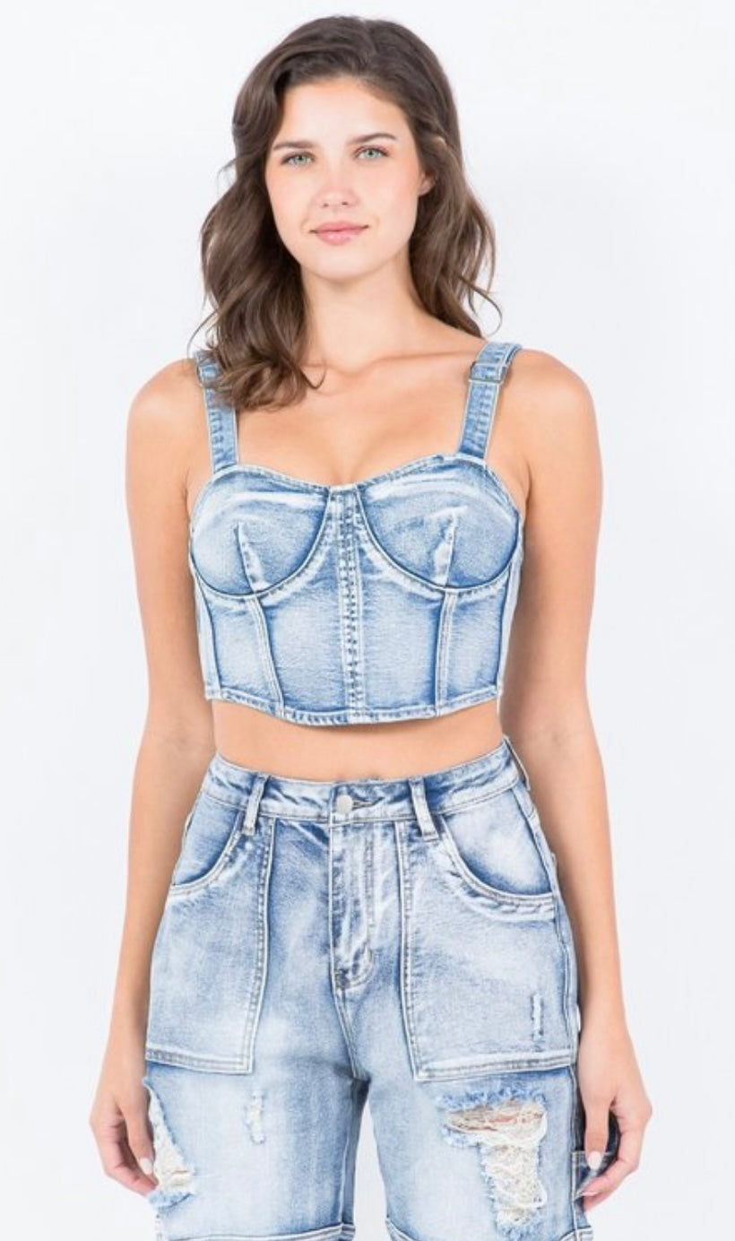 Nesha Denim Top