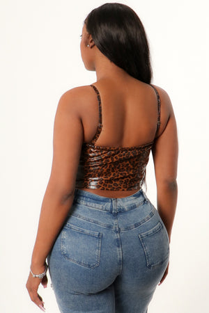 Leopard Corset Top