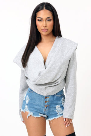 Twist Front Multi Way Oversized Sweatshirt