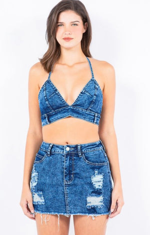 Bonita Denim Top (blue)