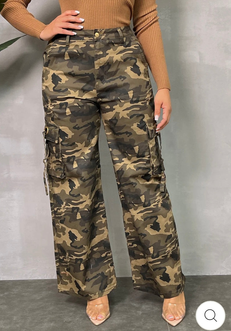 CAMO STRAP PANTS reg.$72