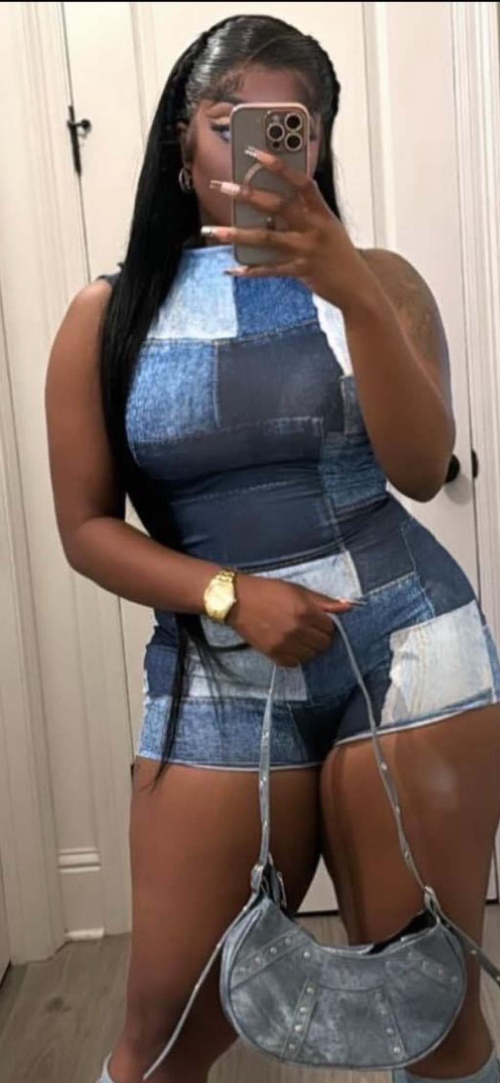 MISSY DENIM ROMPER