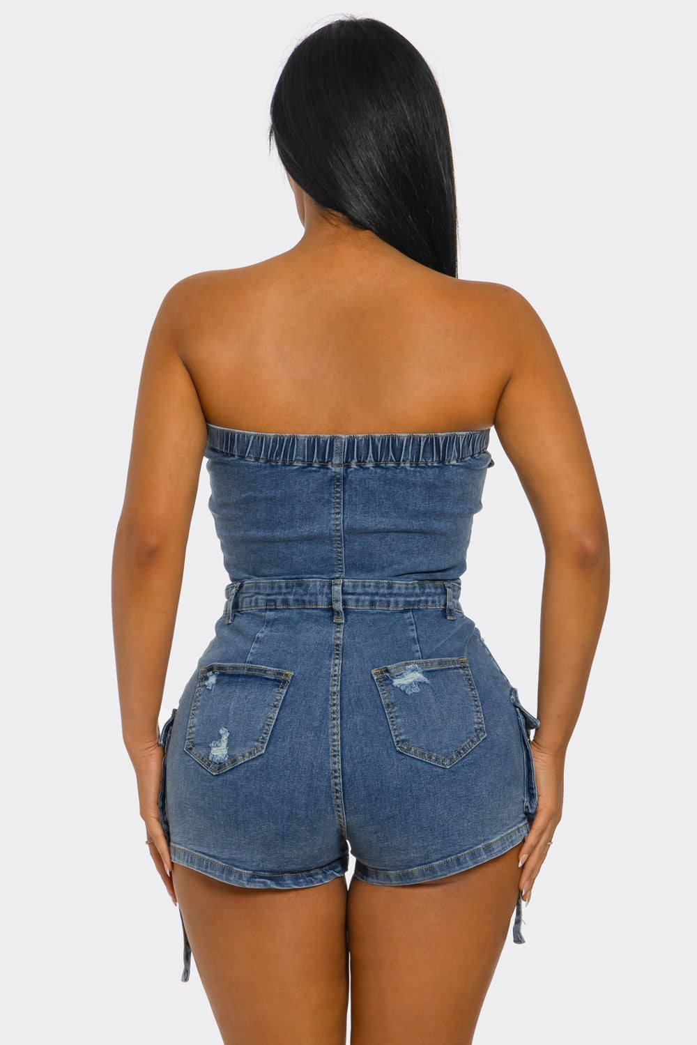 SALAR DENIM ROMPER