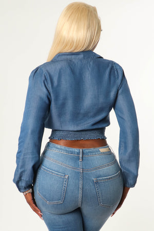 ALIAYAH DENIM TOP