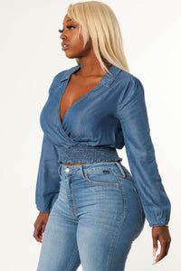 ALIAYAH DENIM TOP