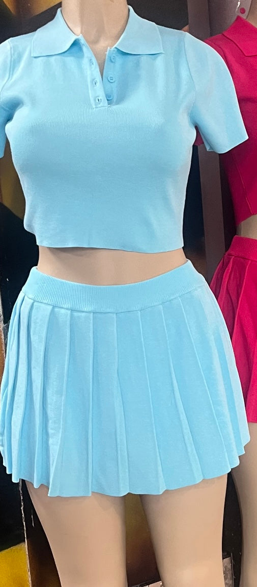 TENNIS SKIRT SET (aqua)