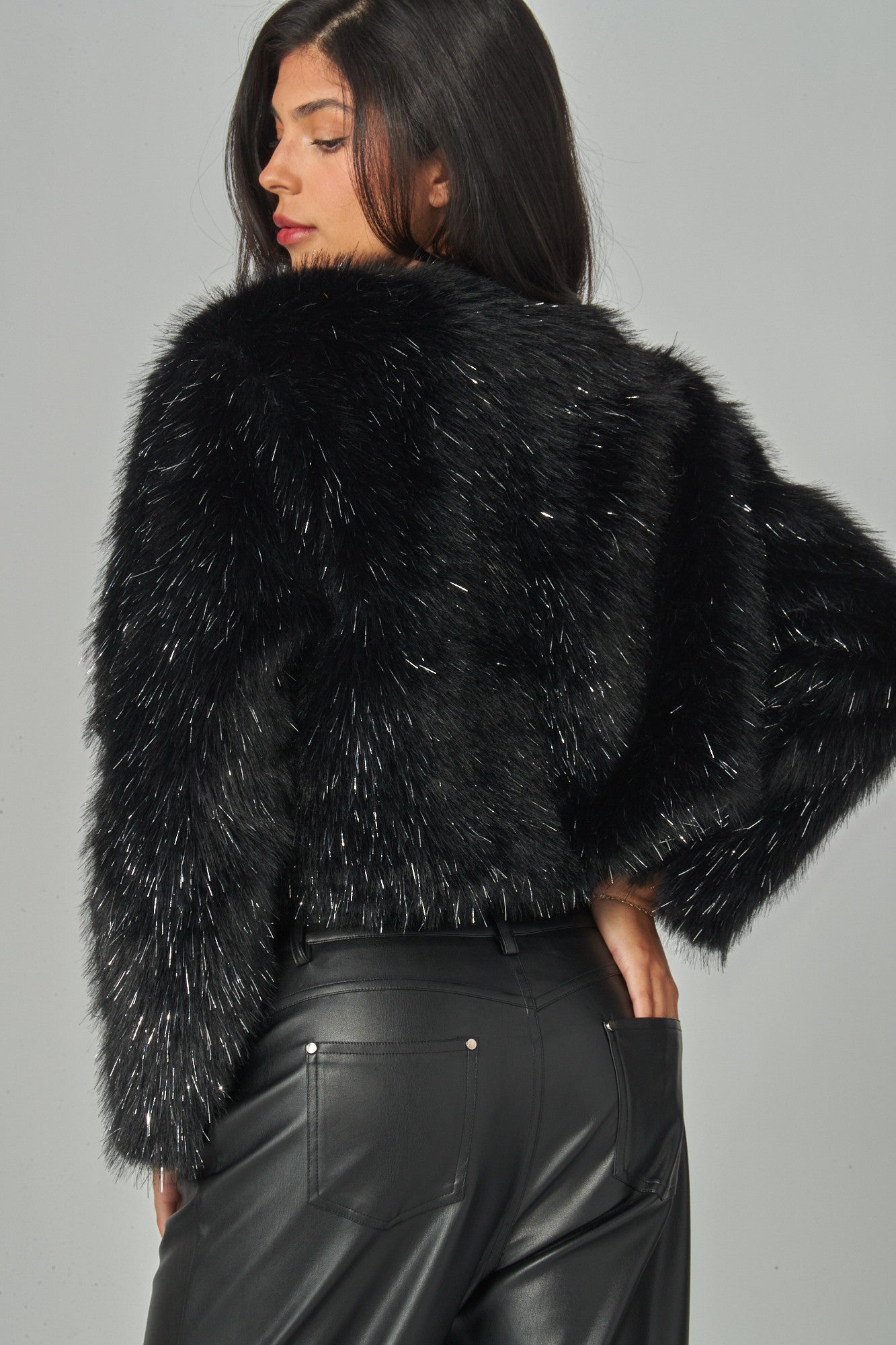 Shiny Attitude Fur Jacket
