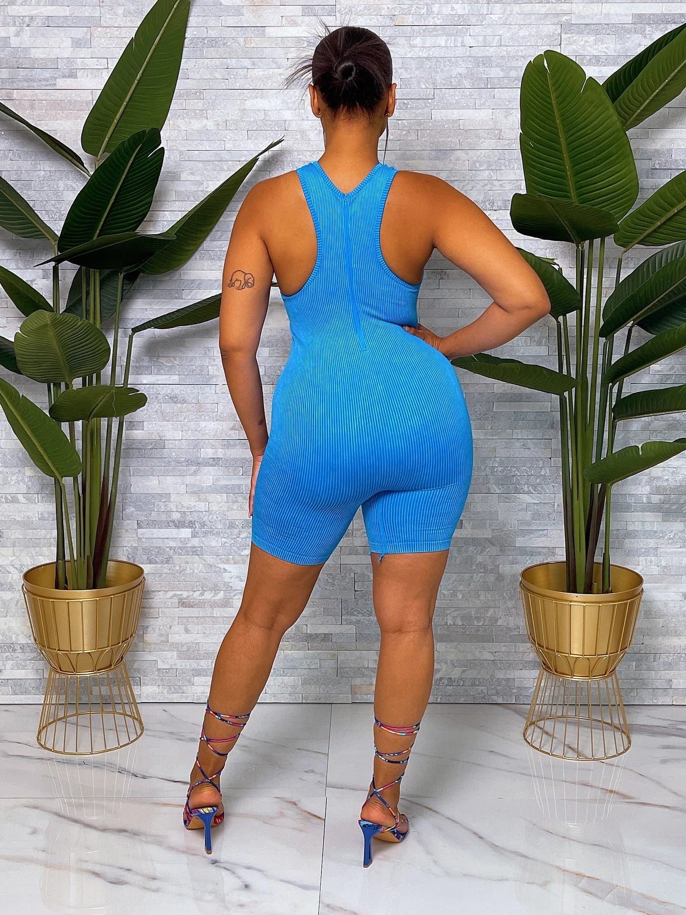 TIA DENIM ROMPER