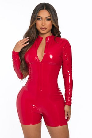 Fox Red Latex Romper