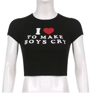 Make Boys Cry Top (black)