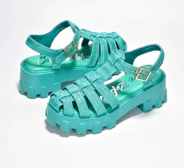 MISSY SANDALS (teal)