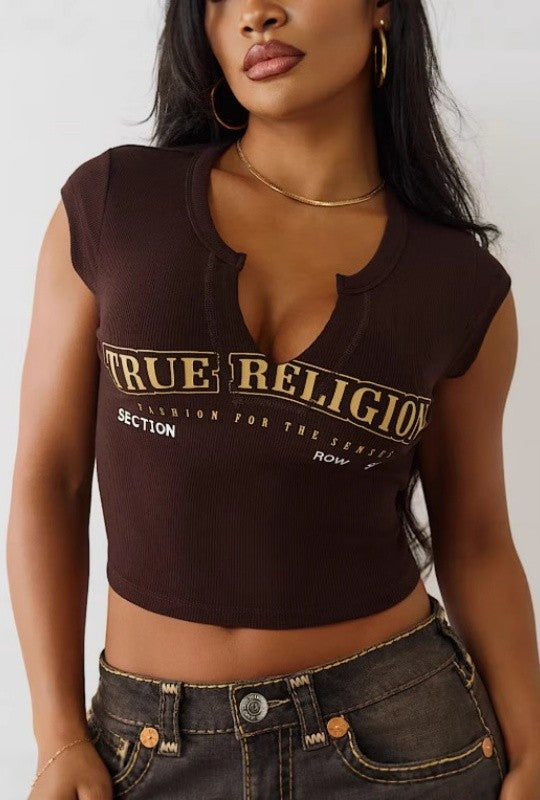 Inspired True Religion Crop Top