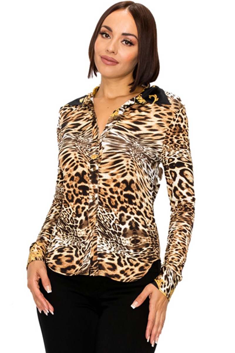 TAMAR LEOPARD SHIRT (BLK)
