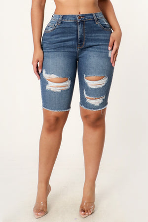 Bara Distressed Short Jeans