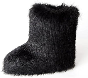 Black Fur Boots