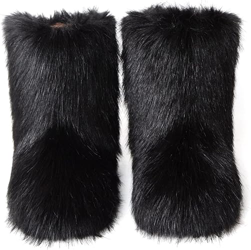 Black Fur Boots