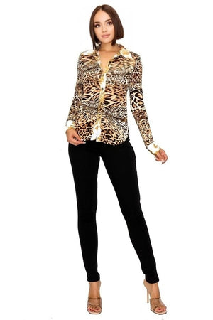 TAMAR LEOPARD SHIRT (WHT)