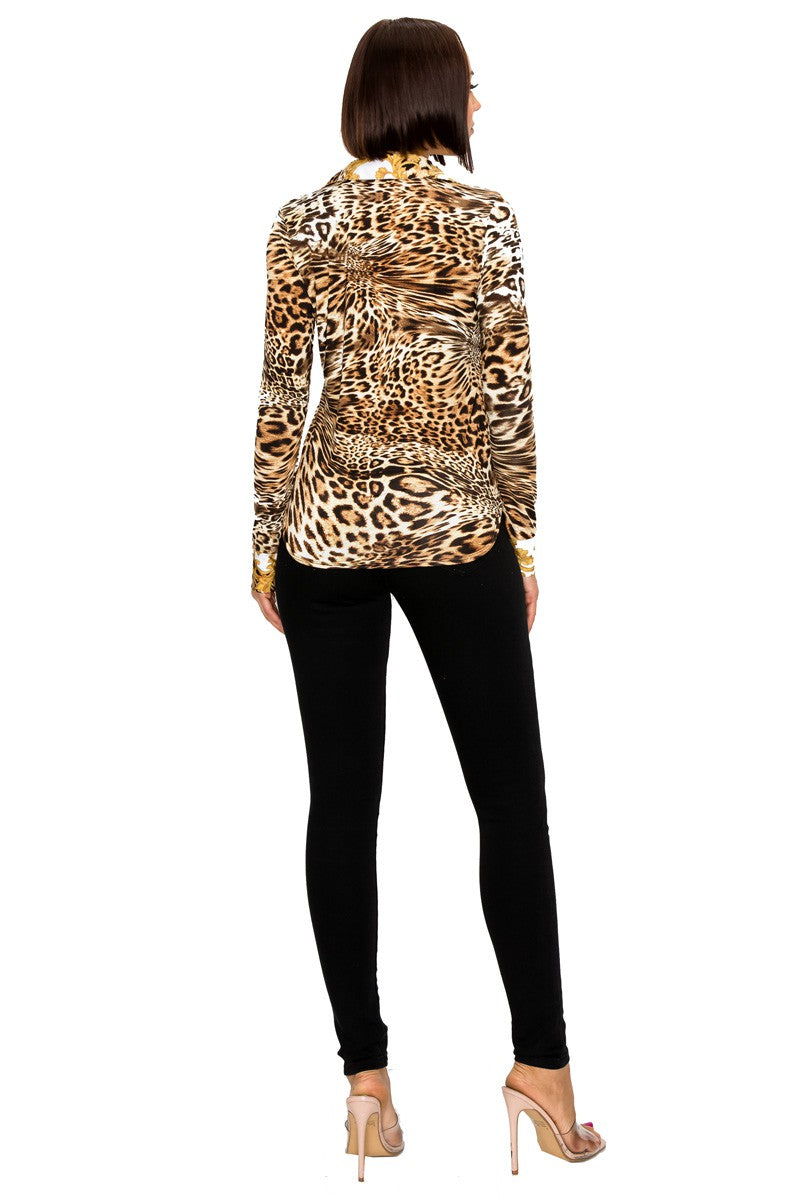 TAMAR LEOPARD SHIRT (BLK)