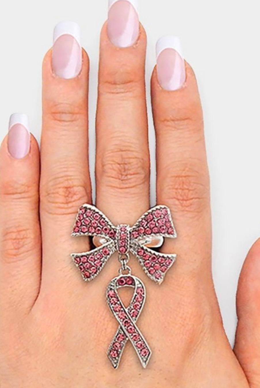Pink Stretch Dangle Ring