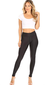 Solid high rise leggings